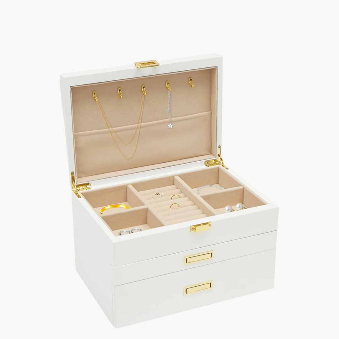Boîte à Bijoux 3 Niveaux Style Japonais – Design Raffiné et Capacité Généreuse