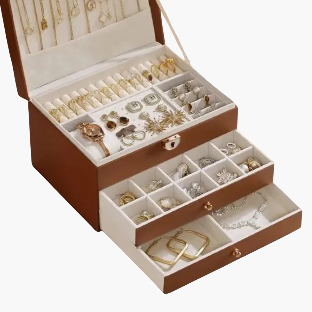 Boîte à Bijoux à Trois Niveaux