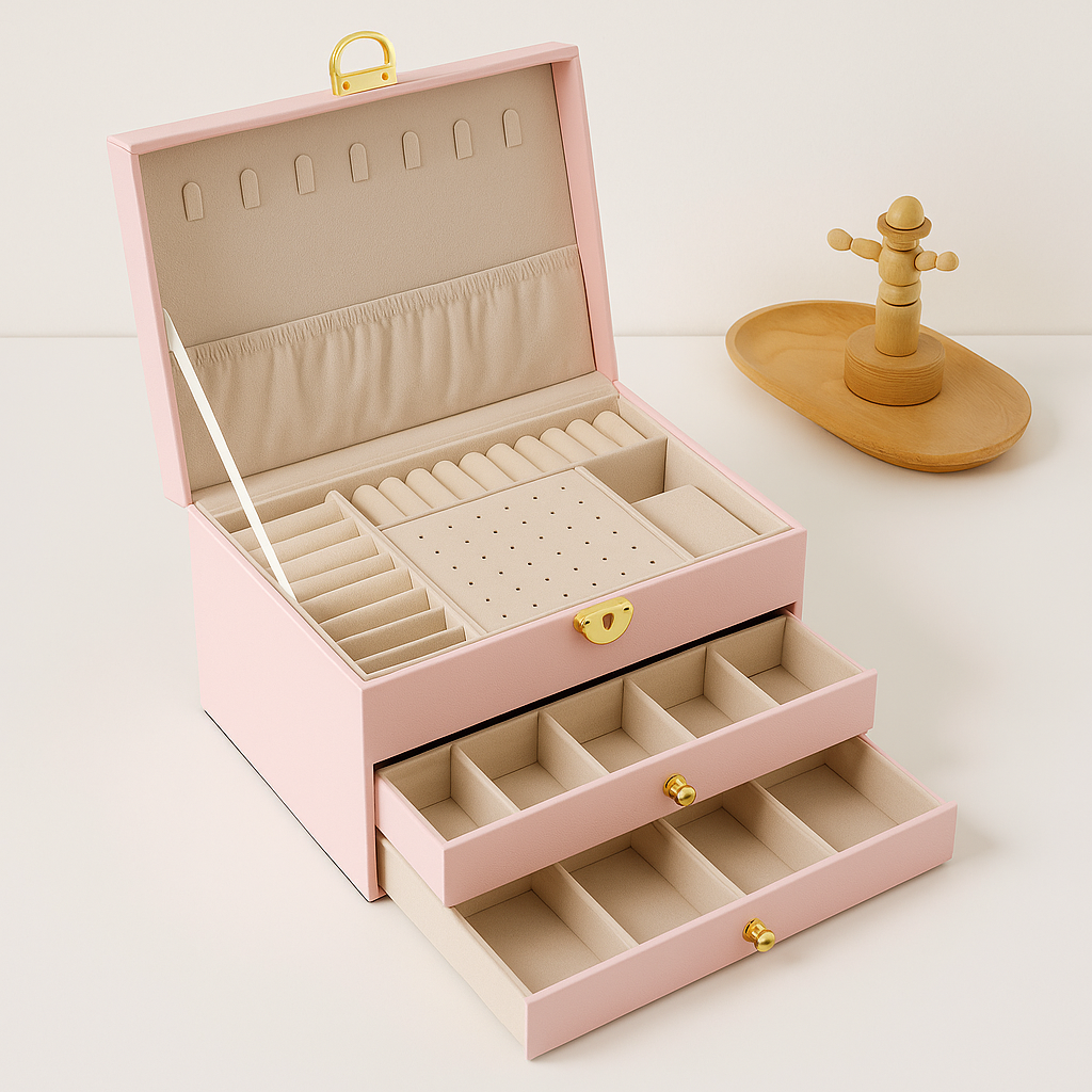 Boîte à Bijoux Double Niveau