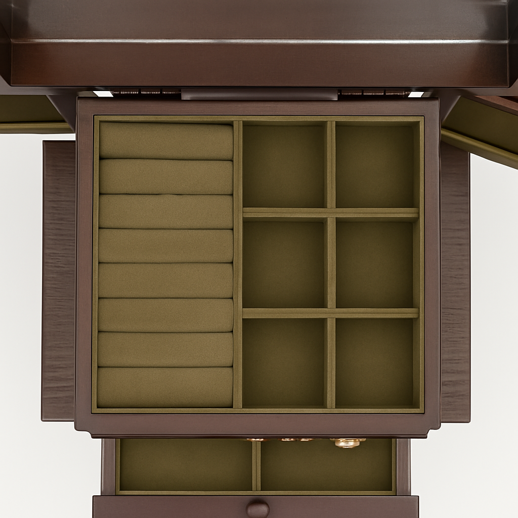 Boîte à Bijoux en Bois de Noyer